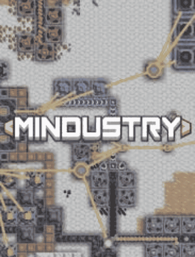 Top-down view of factory conveyors and defenses, representing Mindustry dedicated server hosting.