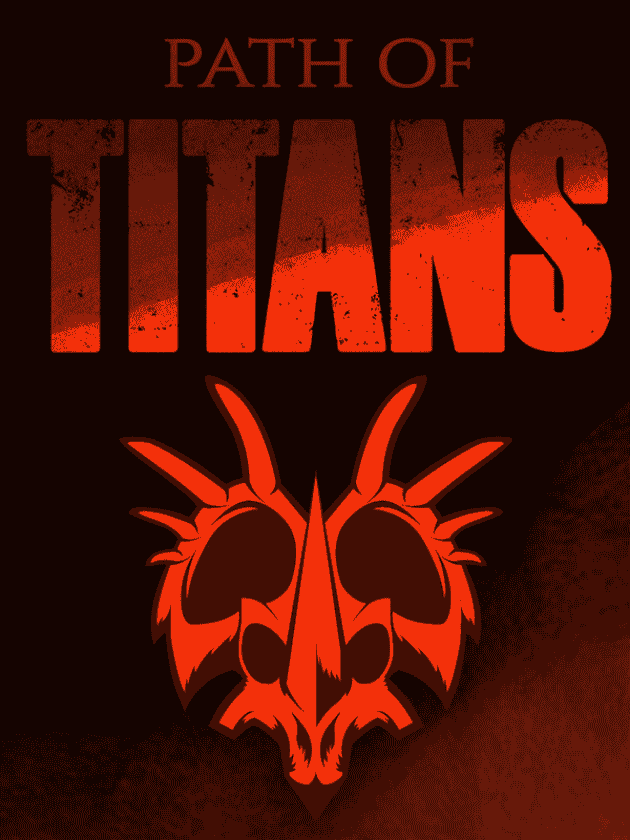 A red dinosaur skull graphic, representing Path of Titans dedicated multiplayer server hosting.
