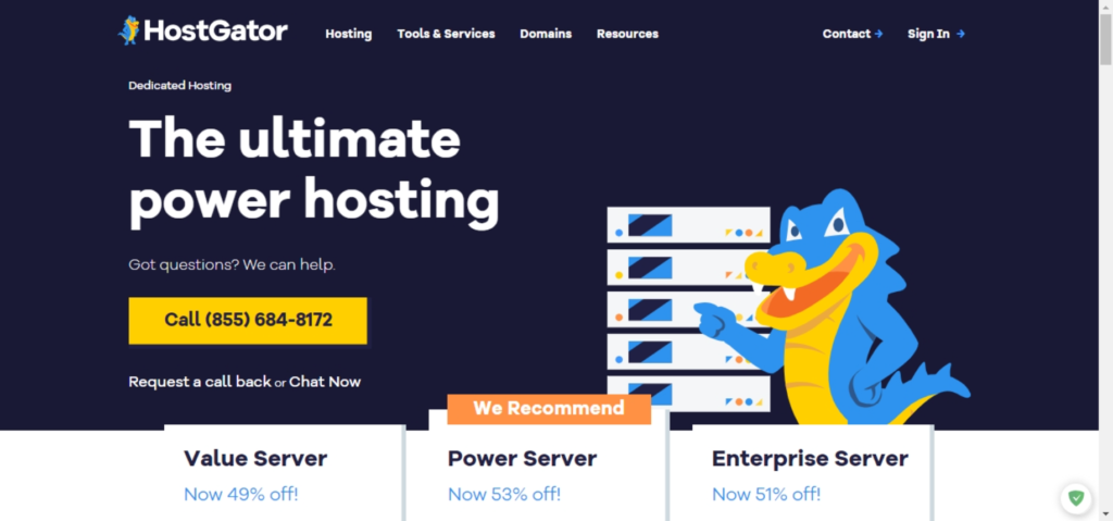 hostgator dedicated server