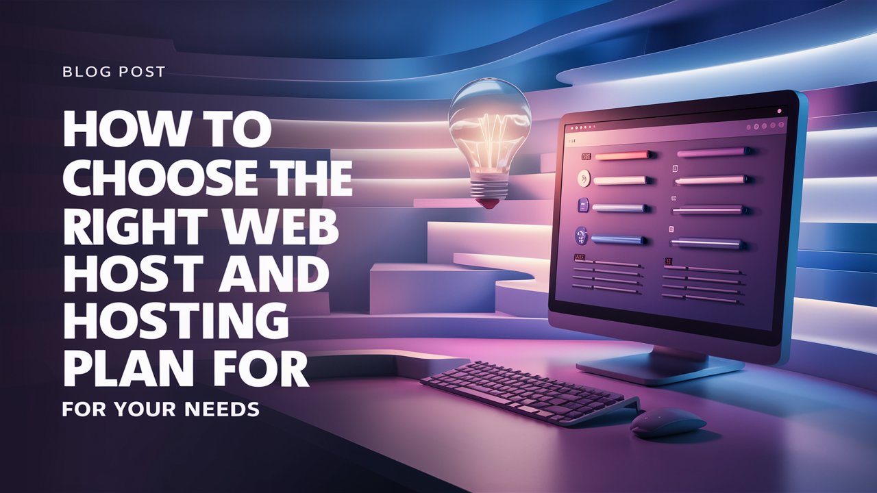 Choose the Right Web Host and Hosting Plan