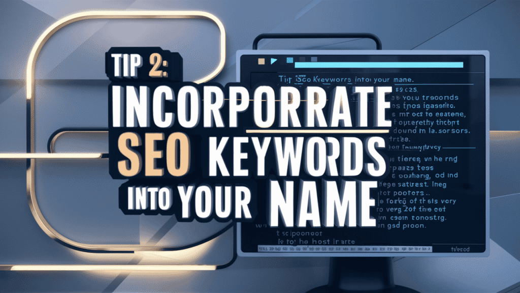 Incorporate SEO Keywords into Your Name