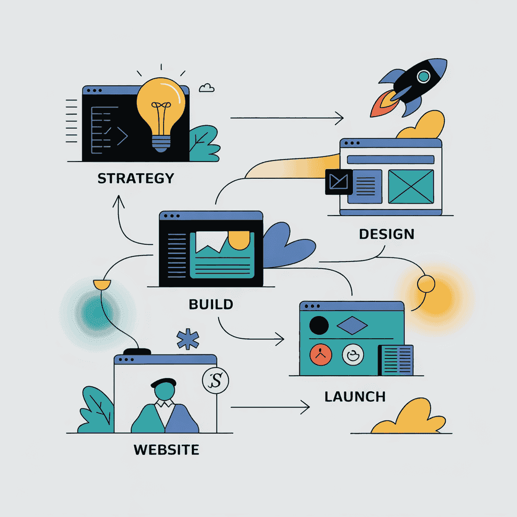 Owrbit Business Website Development Process Flowchart